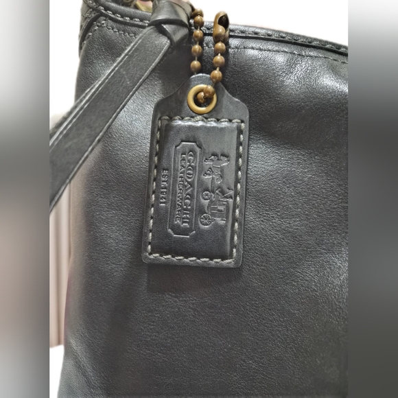 Coach ♟️Black BLEECKER Tattersall Style 11422 Vachetta Leather - Picture 4 of 11